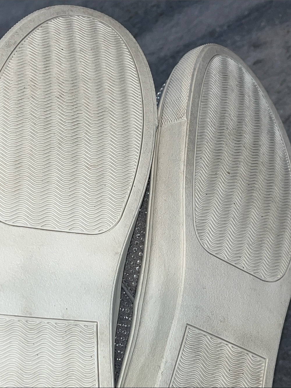 Steve Madden Silver Rhinestone Slip-On Sneakers - Picture 7 of 10